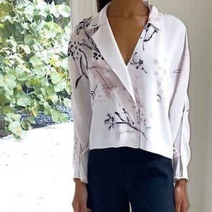 Babaton Martin Blouse size S Painted Print